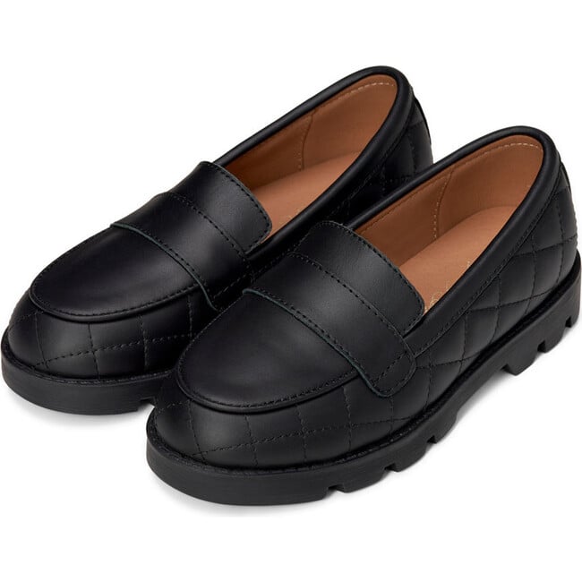 Bobby Quilted Leather Non-Slip Loafers, Black - Loafers - 2