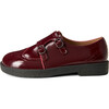 Alsa Glossy Doubled Buckle Brogues Shoes, Burgundy - Oxfords - 1 - thumbnail