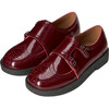 Alsa Glossy Doubled Buckle Brogues Shoes, Burgundy - Oxfords - 2