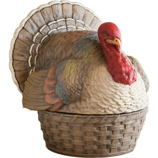 Vintage Turkey Basket Container