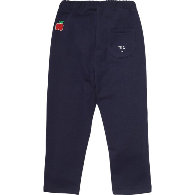 Patch Ribbed Adjustable Waist Drawstring Jogger, Navy - Sweatpants - 2