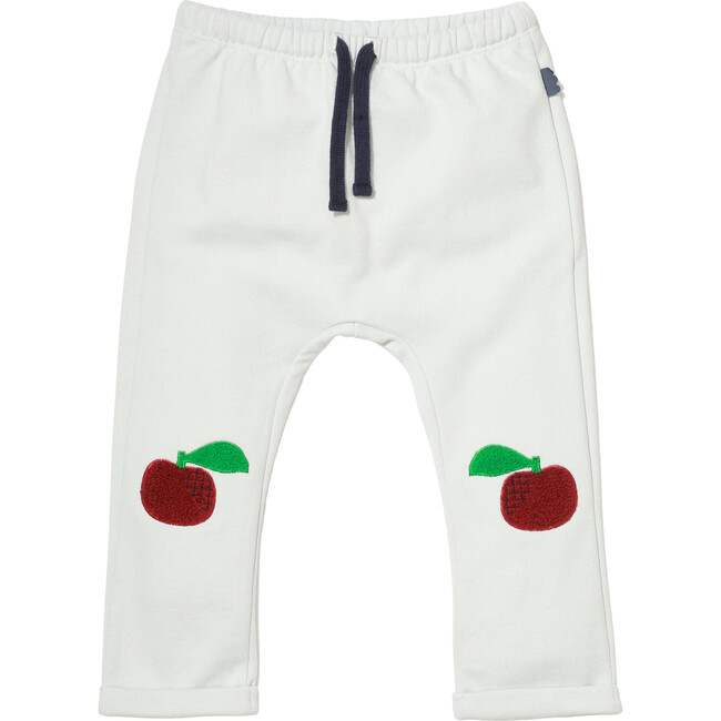 Baby Apple Knee Patch Elastic Waist Drawstring Pant, Blue