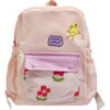 Flower Print Padded Adjustable Buckle Strap Zipper Backpack, Pink - Backpacks - 1 - thumbnail