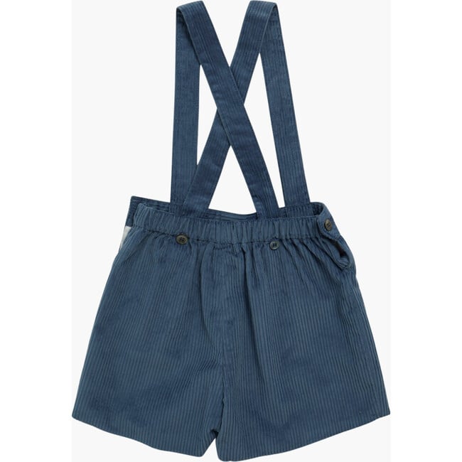 Santi Wale Corduroy Shoulder Strap Shorts, Mid Blue - Shorts - 2