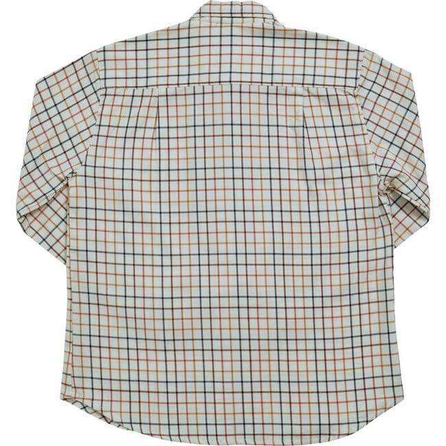 Ralph Checkered Long Sleeve Shirt, Cream & Multicolors - Shirts - 3