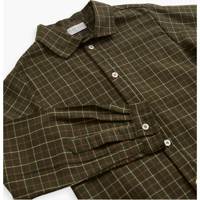 Ralph Checkered Long Sleeve Shirt, Khaki - Shirts - 3