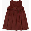 Pichi Wale Corduroy Sleeveless Dropped Waist Dress, Burgundy - Dresses - 4