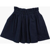 Pestana Twill Elastic Waist Flared Skirt, Navy - Skirts - 4