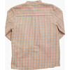 Pereprine Mini Checkered Mandarin Collar Long Sleeve Shirt, Red & Orange - Shirts - 4