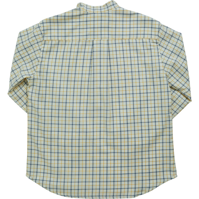 Pereprine Checkered Long Sleeve Shirt, Blue & Yellow - Shirts - 3