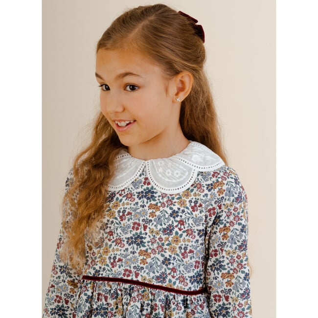 Leela Liberty Print Peter Pan Collar Long Sleeve Dress, Annabelle - Dresses - 3