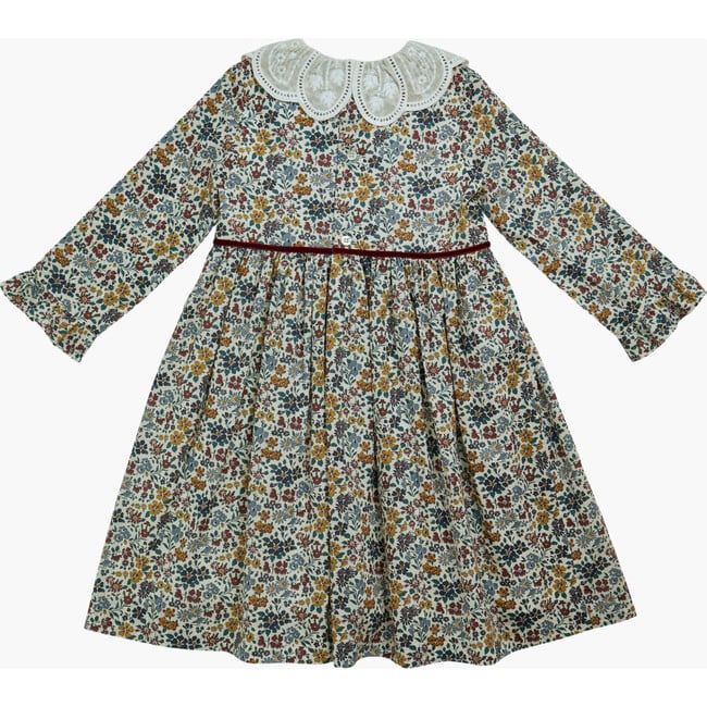 Leela Liberty Print Peter Pan Collar Long Sleeve Dress, Annabelle - Dresses - 4