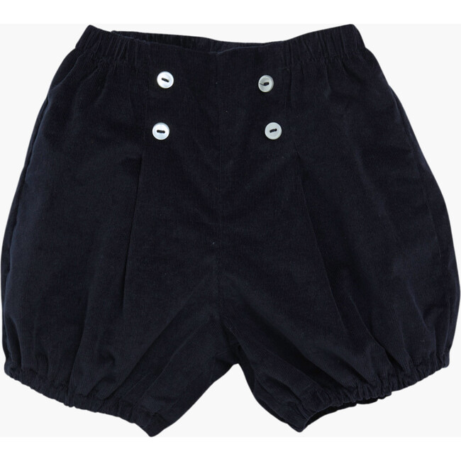 Baby Griotte Corduroy Flat Front Above-Knee Bloomer, Navy