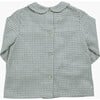 Baby Darius Vichy Peter Pan Collar Long Sleeve Shirt, Grey - Shirts - 2