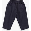 Tito Twill Relaxed Fit Elastic Waist Pants, Navy - Pants - 2