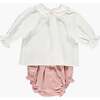 Baby Bloom Smocked Waist Bloomer, Dusty Pink - Bloomers - 2