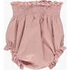 Baby Bloom Smocked Waist Bloomer, Dusty Pink - Bloomers - 3