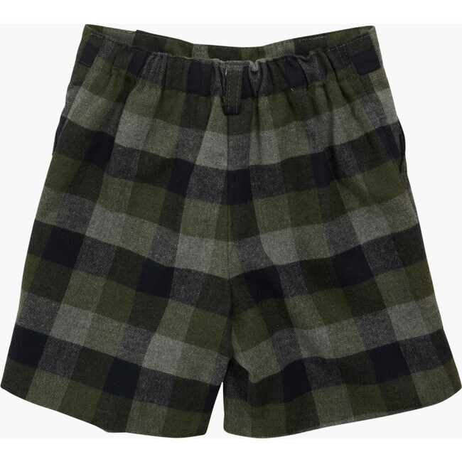 Gull Tartan Zipped Buttoned Shorts, Navy - Shorts - 4