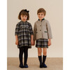 Corneta Tartan Contrast Peter Pan Collar Long Sleeve Dress, Navy - Dresses - 2