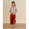 Cyrilla Corduroy Buttoned Waist Wide Leg Trousers, Burnt Orange - Pants - 2