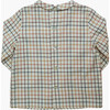 Baby Mallard Checkered Peter Pan Collar Long Sleeve Shirt, Cream & Multicolors - Shirts - 2