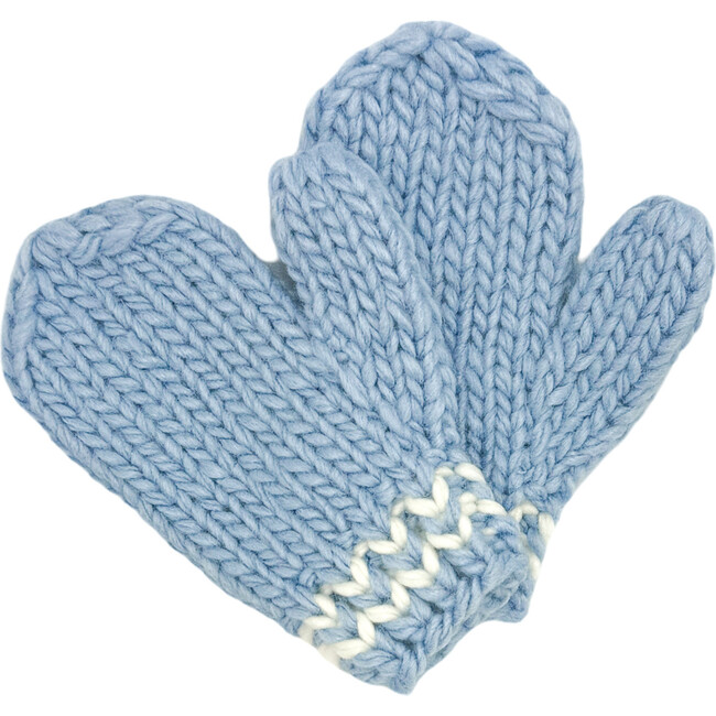 Knit Mittens, Blue