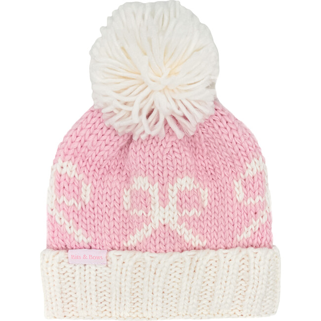 Bows Bobble Hat, Pink