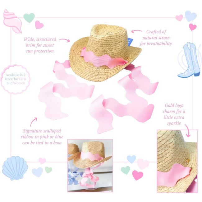 Coastal Cowgirl Hat, Pink - Hats - 4