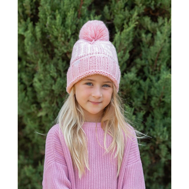 Big Sis Bobble Hat, Pink - Hats - 4