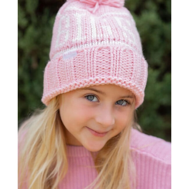 Big Sis Bobble Hat, Pink - Hats - 6