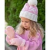 Bows Bobble Hat, Pink - Hats - 4