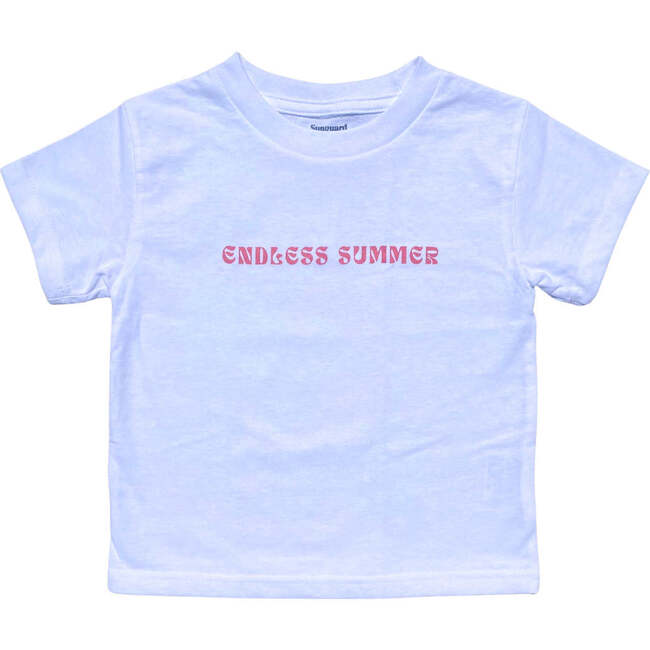 Endless Summer Print UPF50+ Short Sleeve Tee, White