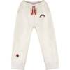 Fun Embroidered Sweatshirt & Drawstring Pants 2-Piece Set, White - Mixed Apparel Set - 3