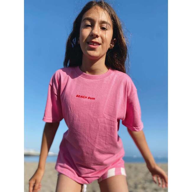 Beach Bum Print UPF50+ Short Sleeve Tee, Pink - T-Shirts - 3