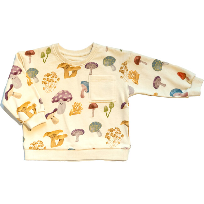 Kelsey Print Long Sleeve Pocket Sweatshirt, Portobello & Friends