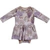 Baby Isabelle Print Long Sleeve Onesie Dress, Mystic Park - Dresses - 1 - thumbnail