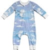 Baby Parker Print Long Sleeve Zippy One-Piece Bodysuit, Dreamy - Onesies - 1 - thumbnail