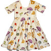 Reese Print Round Neck Elbow Sleeve Twirl Dress, Portobello & Friends - Dresses - 2