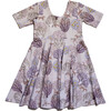 Reese Print Round Neck Elbow Sleeve Twirl Dress, Mystic Park - Dresses - 5