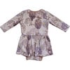 Baby Isabelle Print Long Sleeve Onesie Dress, Mystic Park - Dresses - 5