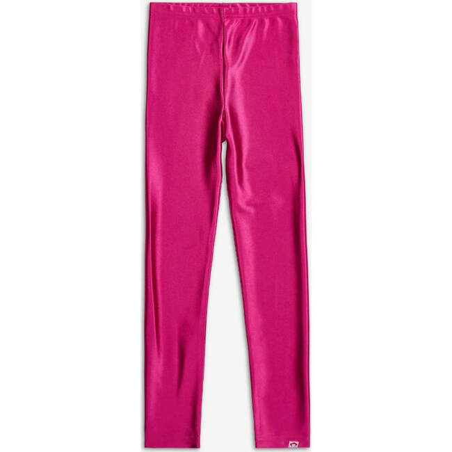 Metallic Fuchsia Stretchy Leggings, Pink