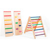 Rainbow Climbing Triangle with Ladder and Rock Wall, Large Size - Activity Gyms - 1 - thumbnail