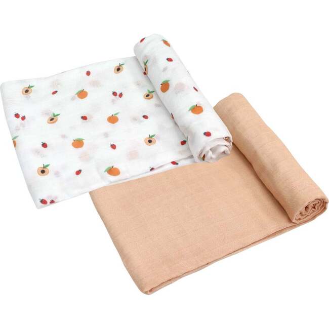 Swaddle Blanket Set, Peach