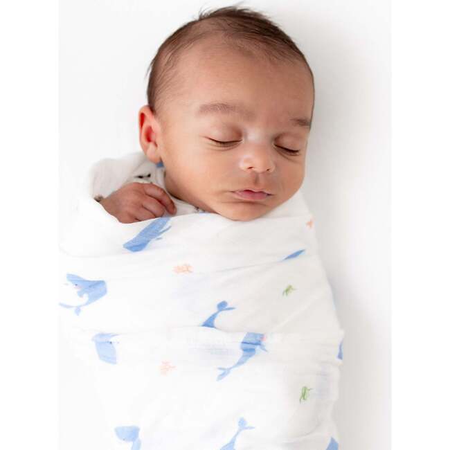 Swaddle Blanket, Whale - Swaddles - 4