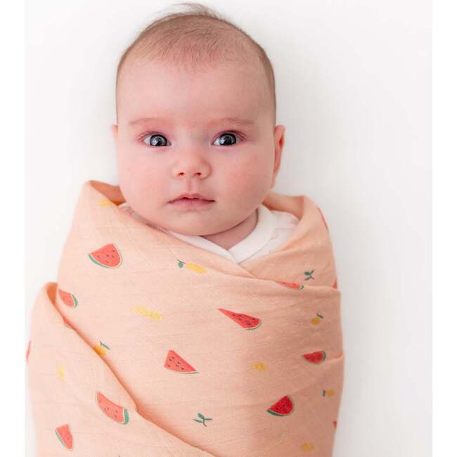 Swaddle Blanket, Watermelon - Swaddles - 5