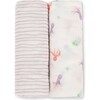 Swaddle Blanket Set, Octopus & Lavender Wave - Swaddles - 2