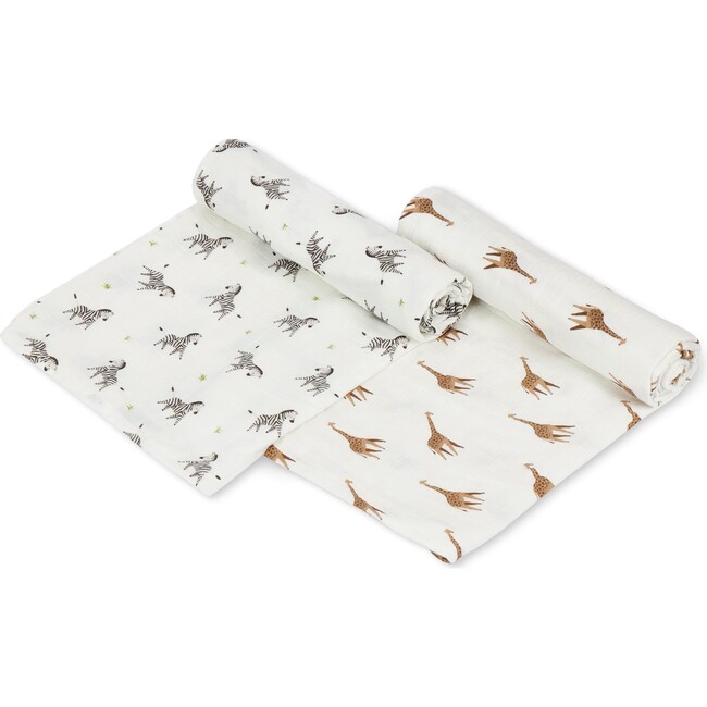 Swaddle Blanket Set, Giraffe &  Zebra