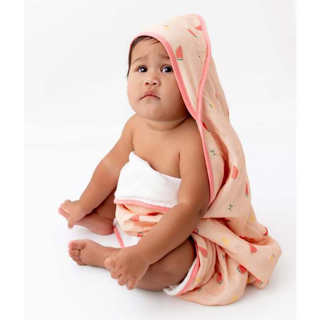 Hooded Towel Set, Watermelon - Bath Towels - 2