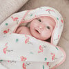 Hooded Towel Set, Flamingo - Bath Towels - 3