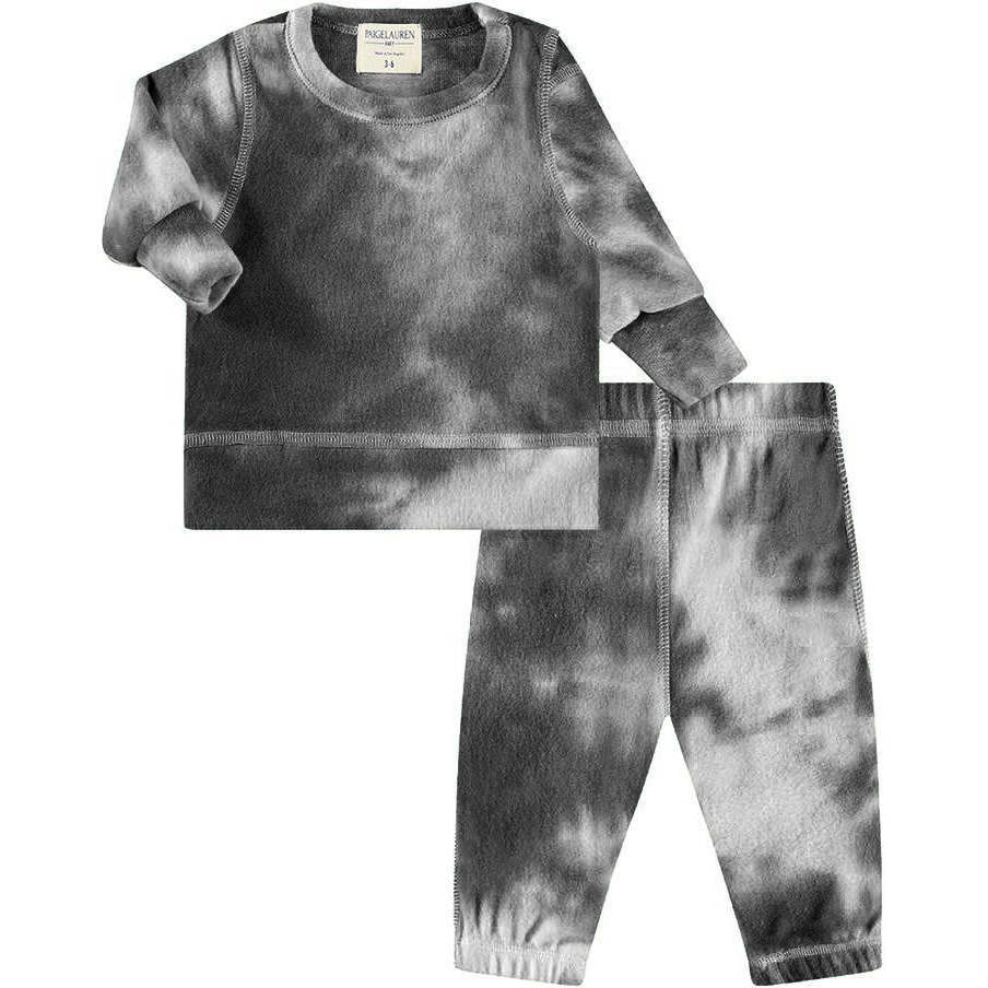 Eco-Hacci Tie Dye Loungewear Set, Black - Mixed Apparel Set - 1